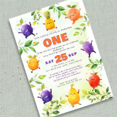 Tanzfrucht Erster Geburtstag Party Foto Einladung