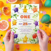 Tanzfrucht Erster Geburtstag Party Foto Einladung