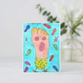 Tanzfuß Postkarte (Stehend Vorderseite)