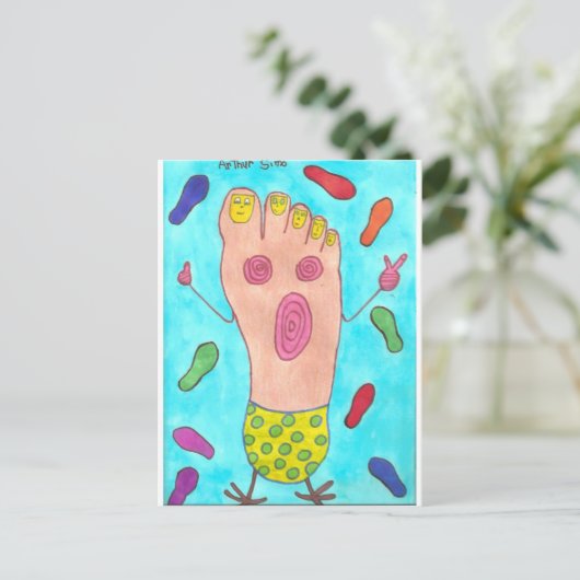 Tanzfuß Postkarte (Stehend Vorderseite)