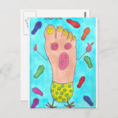 Tanzfuß Postkarte (Vorne/Hinten)