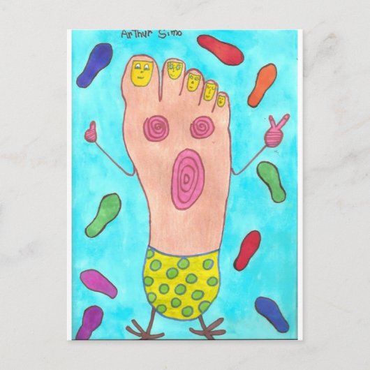 Tanzfuß Postkarte (Vorderseite)