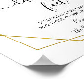 Tanzfüße Schild Flip Flops Hochzeitsgrün Gold (Ecke)