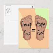Tanzfüße sind glücklich postkarte (Vorne/Hinten)