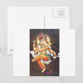 Tanzganesha Postkarte (Vorne/Hinten)
