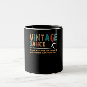 Tanzgeschenk  Vintager Tanz Zweifarbige Tasse
