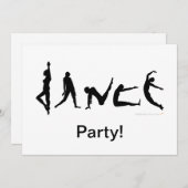 Tanzgestaltung Silhouette Design Einladung (Vorne/Hinten)