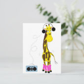 TanzGiraffe Postkarte (Stehend Vorderseite)