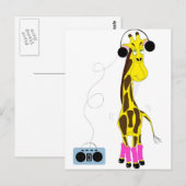 TanzGiraffe Postkarte (Vorne/Hinten)
