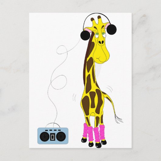 TanzGiraffe Postkarte (Vorderseite)