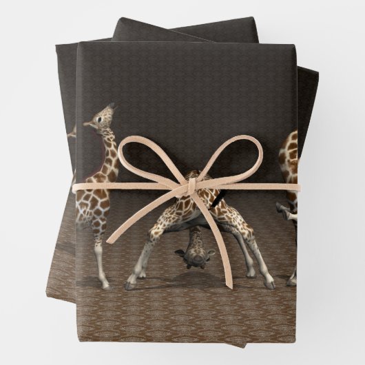 TanzGiraffen Geschenkpapier Set (Beispiel)