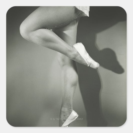 TanzGirl Quadratischer Aufkleber (Vorderseite)