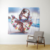 TanzGirl Wandteppich (Beispiel (Horizontal))