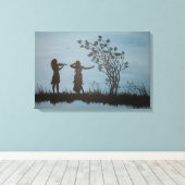 TanzGirls Wrapped Canvas Leinwanddruck (Insitu (Holzboden))