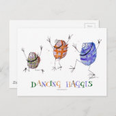 Tanzhaggis Postkarte (Vorne/Hinten)