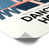 Tanzhaus Prag abstrakte Reise Poster (Ecke)