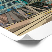 Tanzhaus Prag Tschechien Weiße Kunst Poster (Ecke)