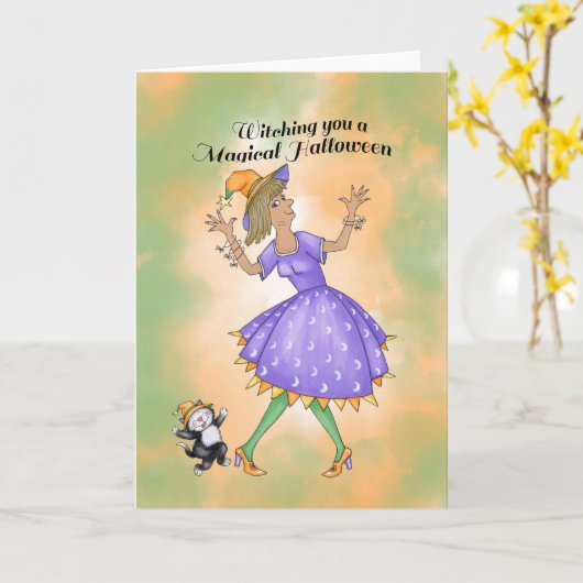 Tanzhexe Karte (Gelbe Blume)