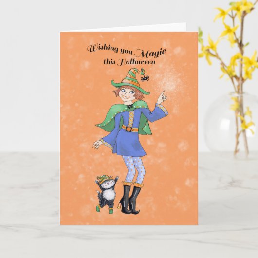 Tanzhexe Karte (Gelbe Blume)