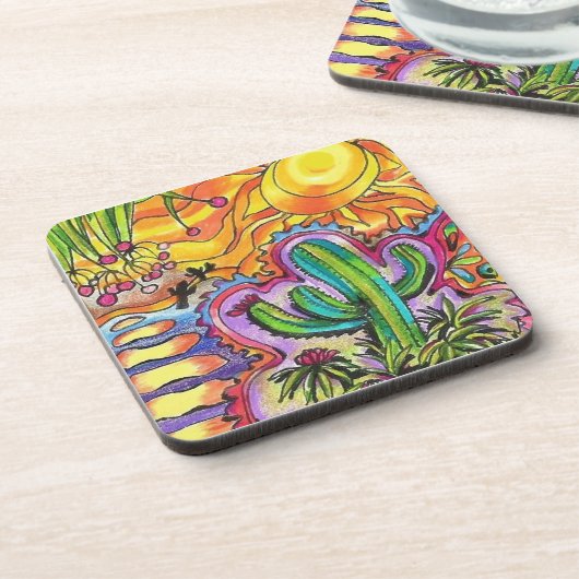 Tanzkaktus Getränkeuntersetzer (Linke Seite)