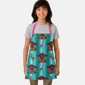 Tanzkarousel Pferde Aqua Schürze (Insitu)