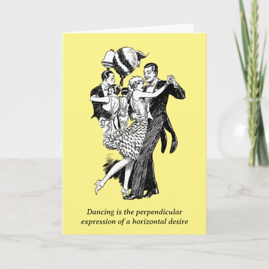 Tanzkarte Feiertagskarte (Vorderseite)