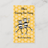Tanzkarte für Bienenhonig Visitenkarte (Vorderseite)