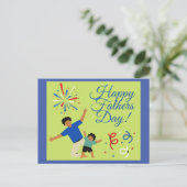 Tanzkarte für Mann und Vater Postkarte (Stehend Vorderseite)