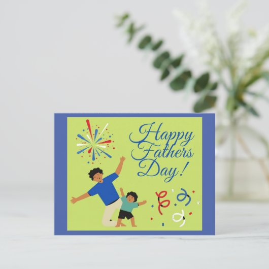 Tanzkarte für Mann und Vater Postkarte (Stehend Vorderseite)