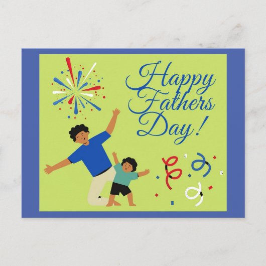 Tanzkarte für Mann und Vater Postkarte (Vorderseite)