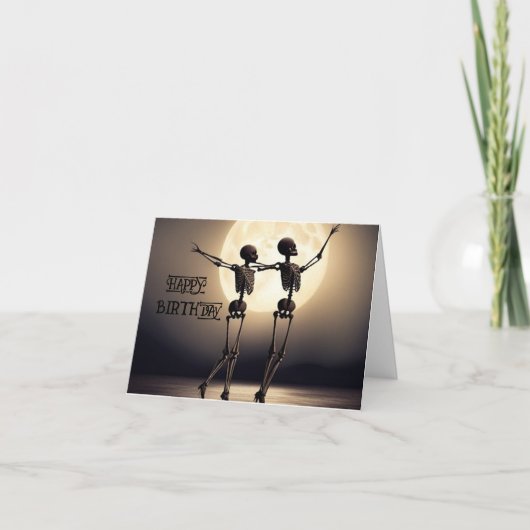 Tanzkarte zum Toten Geburtstag Karte (Vorderseite)