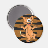 Tanzkatze Cartoon Magnet (Vorderseite/Rückseite)