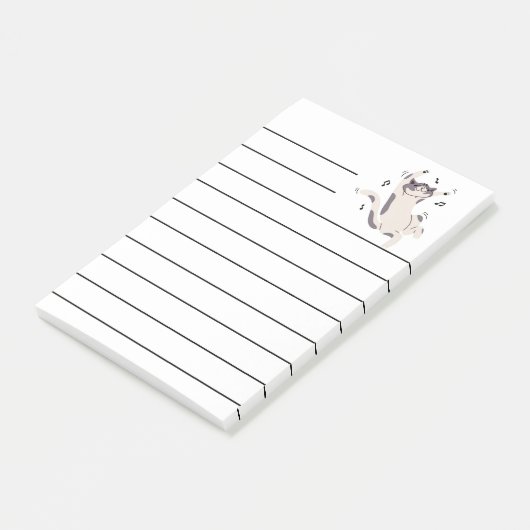 "Tanzkatze" Post-it Klebezettel (angewinkelt)