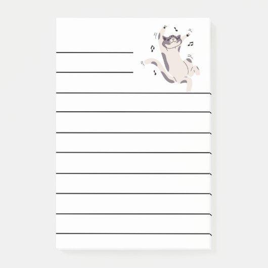 "Tanzkatze" Post-it Klebezettel (Vorderseite)