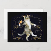 Tanzkatze Postkarte (Vorne/Hinten)