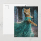 Tanzkatze Postkarte (Vorne/Hinten)