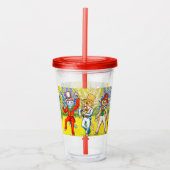 Tanzkatzen Acryltrinkbecher (Vorderseite)