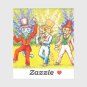 Tanzkatzen Aufkleber (Blatt)