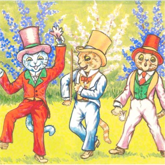 Tanzkatzen Aufkleber (Vorderseite)