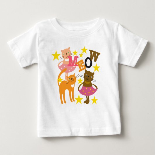 Tanzkatzen Baby T-shirt (Vorderseite)