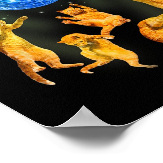 Tanzkatzen Diskothek Ball Kitten KÜCHE Party A Poster (Ecke)