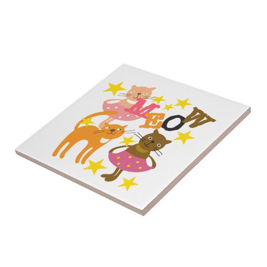 Tanzkatzen Fliese (Seite)