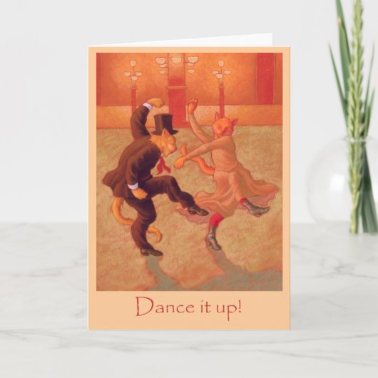 Tanzkatzen Geburtstagkarte Karte (Vorderseite)