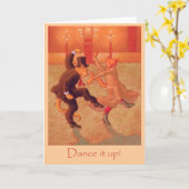 Tanzkatzen Geburtstagkarte Karte (Gelbe Blume)