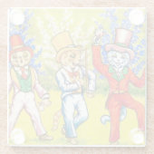 Tanzkatzen Glasuntersetzer (Rückseite)