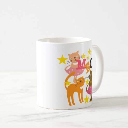 Tanzkatzen Kaffeetasse (VorderseiteRechts)