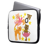 Tanzkatzen Laptopschutzhülle (Vorderseite Links)
