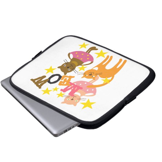 Tanzkatzen Laptopschutzhülle (Vorne Knopf)