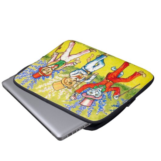 Tanzkatzen Laptopschutzhülle (Vorne Knopf)