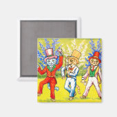 Tanzkatzen Magnet (Vorderseite/Rückseite)